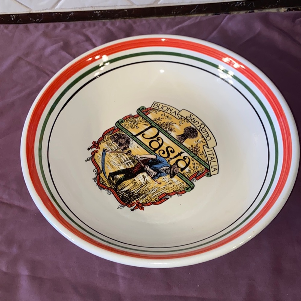 Vintage Made In Italy Himark Buona Italia San Remo Pasta Serving Dish